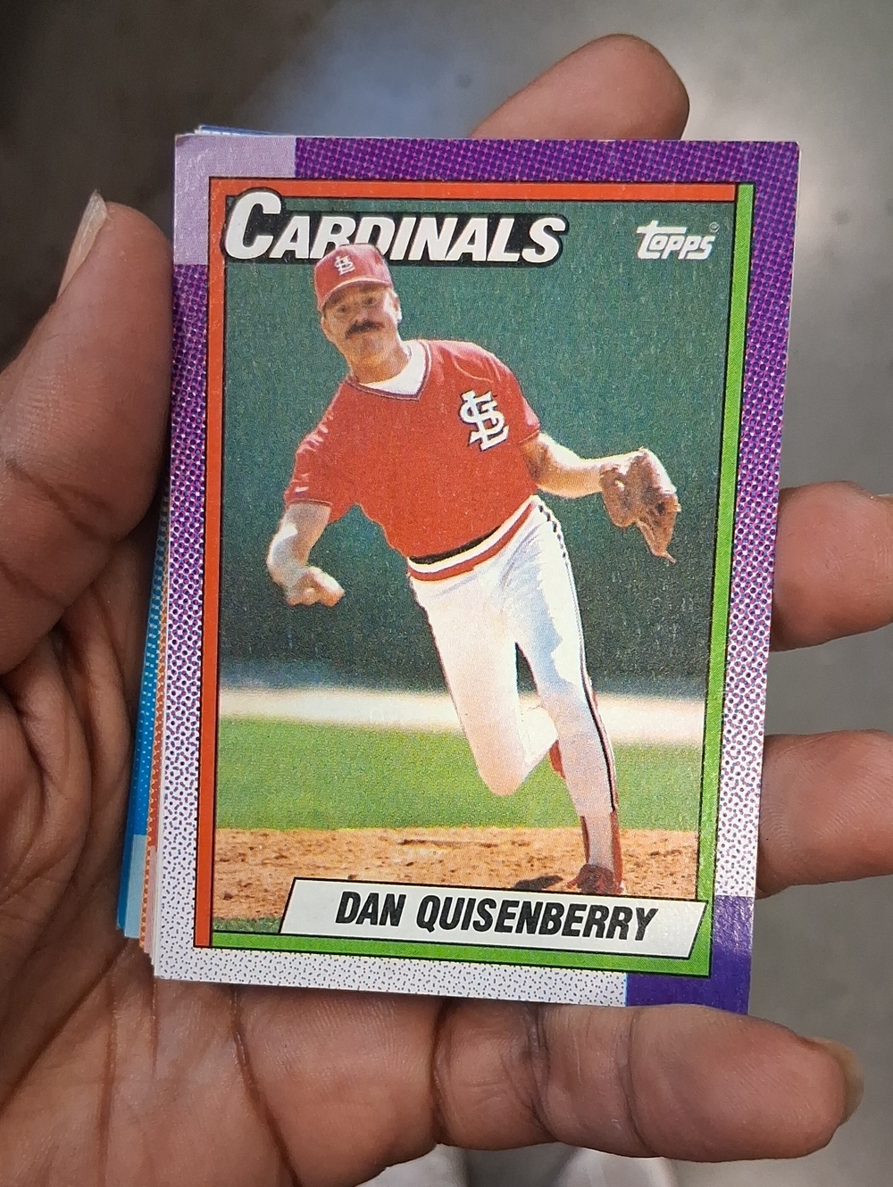 Topps Cardinals Baseball Card - Purple, Red, White